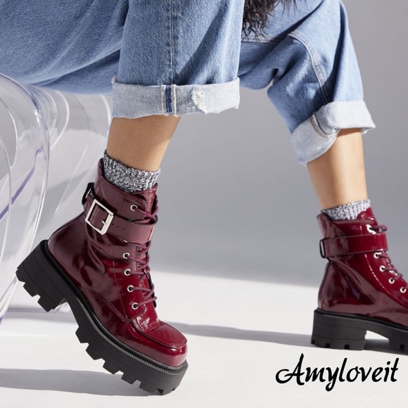 Urban Outfitters Cooperative Tania Buckled Boots - Picture 1 of 6